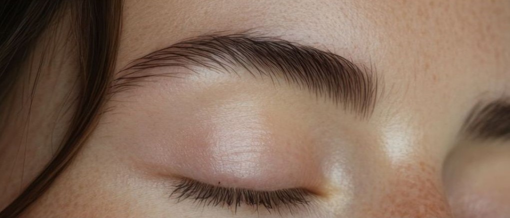 New Look 25 - Model mit geschlossenen Augen und brow lifting München